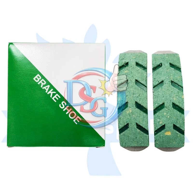 BRAKESHOE GREEN  CUT 110MM (2d06)